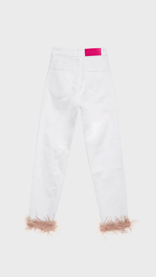 A29 JEANS WITH FEATHERS