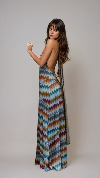 GODDESS DRESS ZIG-ZAG